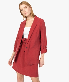 veste blazer femme en viscose fluide rouge vestesB523101_1