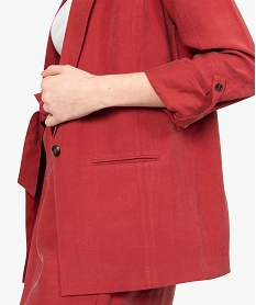 veste blazer femme en viscose fluide rouge vestesB523101_2