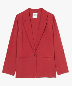 veste blazer femme en viscose fluide rouge vestesB523101_4