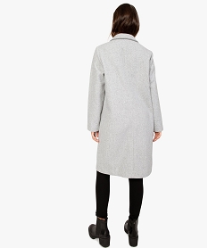 manteau femme avec grand col et fermeture bouton grisB524301_3