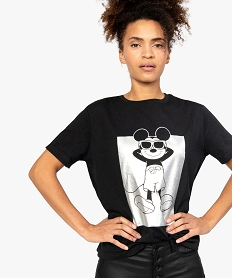 GEMO Tee-shirt femme à manches courtes avec motif pailleté - Disney Imprimé