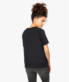 tee-shirt femme a manches courtes avec motif paillete - disney imprime t-shirts manches courtesB545401_3
