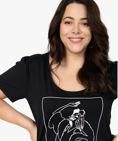 tee-shirt femme grande taille imprime cruella - disney imprime t-shirts manches courtesB546101_2