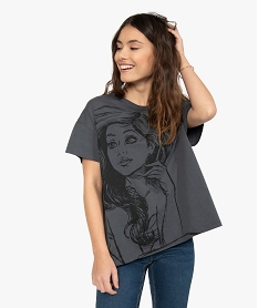 GEMO Tee-shirt femme avec motif femme - Disney Gris