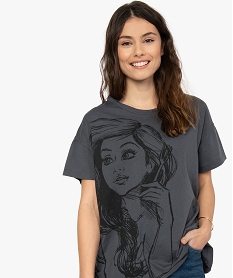 tee-shirt femme avec motif femme - disney gris t-shirts manches courtesB550301_2