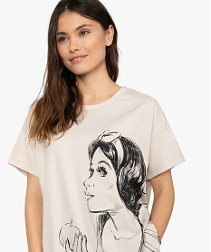 tee-shirt femme avec motif femme - disney beige t-shirts manches courtesB550501_2