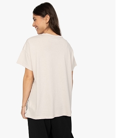 tee-shirt femme avec motif femme - disney beige t-shirts manches courtesB550501_3
