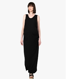 robe de grossesse sans manches longueur chevilles noirB559201_1