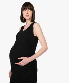 robe de grossesse sans manches longueur chevilles noirB559201_2