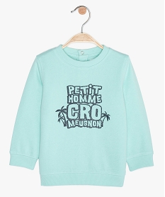 sweat bebe garcon imprime en molleton vertB562701_1