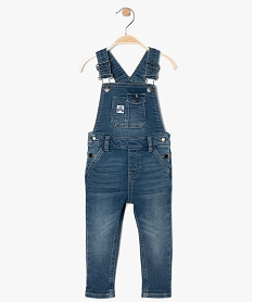 salopette bebe garcon en jean extensible grisB564901_1