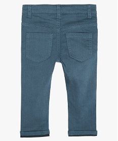 pantalon bebe garcon coupe slim en toile extensible bleu pantalonsB565201_3