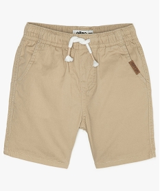 bermuda en toile a taille elastiquee bebe garcon beige shortsB566801_1