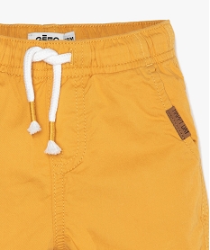 bermuda en toile a taille elastiquee bebe garcon jaune shortsB567001_2
