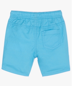 bermuda en toile a taille elastiquee bebe garcon bleu shortsB567201_3