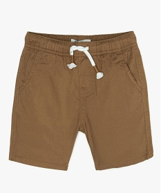 bermuda en toile a taille elastiquee bebe garcon brun shortsB567301_1