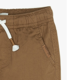 bermuda en toile a taille elastiquee bebe garcon brun shortsB567301_2