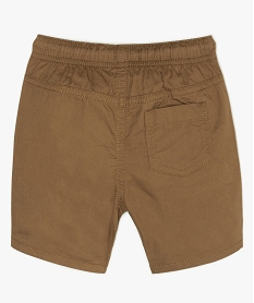 bermuda en toile a taille elastiquee bebe garcon brun shortsB567301_3