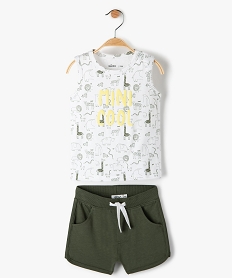 GEMO Ensemble bébé garçon débardeur + short en jersey (2 pièces) Imprimé