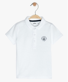 GEMO Ensemble bébé garçon 2 pièces (polo et short) Blanc