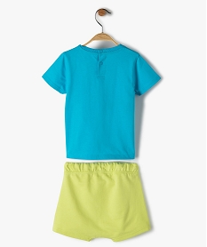 ensemble bebe garcon 2 pieces tee-shirt short en jersey (2 pieces) bleu shortsB570101_4