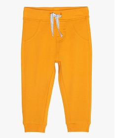 GEMO Pantalon de jogging bébé uni Jaune