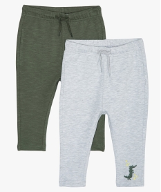 GEMO Pantalon bébé garçon façon jogging Vert