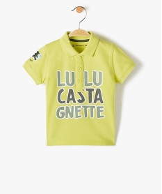 polo bebe garcon a manches courtes et broderies - lulucastagnette jaune polosB574101_1