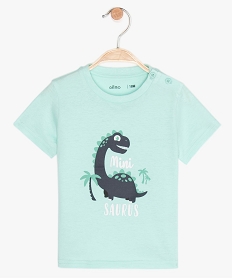 GEMO Tee-shirt bébé garçon à manches courtes avec motif Vert