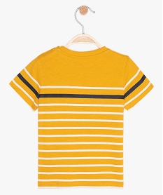 tee-shirt bebe garcon a manches courtes avec motif jauneB575501_2