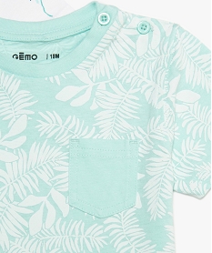 tee-shirt bebe garcon a motifs et poche poitrine (lot de 3) inspiration tropicale blancB575901_2