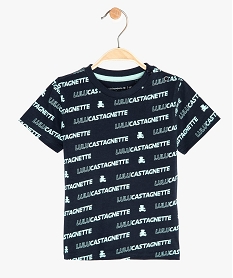 tee-shirt bebe garcon imprime a manches courtes – lulucastagnette bleuB576201_1