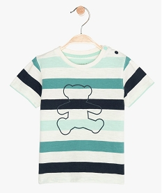 GEMO Tee-shirt bébé garçon à rayures et motif - Lulu Castagnette Imprimé