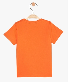 tee-shirt bebe garcon avec inscription devant orange tee-shirts manches courtesB576701_3