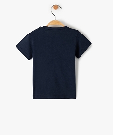 tee-shirt bebe garcon avec inscription devant bleuB577001_4