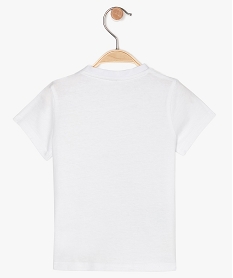 tee-shirt bebe garcon a manches courtes avec motif blancB577101_3