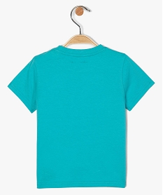 tee-shirt bebe garcon a manches courtes avec motif bleu tee-shirts manches courtesB577301_3