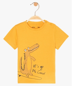 GEMO Tee-shirt bébé garçon à manches courtes avec motif Orange