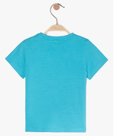 tee-shirt bebe garcon a manches courtes avec motif bleuB577501_3