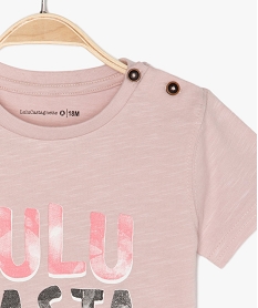 tee-shirt bebe garcon imprime - lulucastagnette rose tee-shirts manches courtesB577701_2