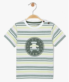 GEMO Tee-shirt bébé garçon à rayures – LuluCastagnette Blanc