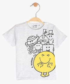 tee-shirt bebe garcon imprime - monsieur madame gris tee-shirts manches courtesB578001_1