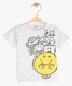 tee-shirt bebe garcon imprime - monsieur madame grisB578001_1