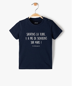 GEMO Tee-shirt bébé garçon à message humoristique - GEMO x Les Vilaines filles Bleu