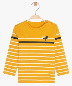 GEMO Tee-shirt bébé garçon imprimé fantaisie jaune standard