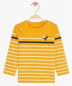 GEMO Tee-shirt bébé garçon imprimé fantaisie Jaune