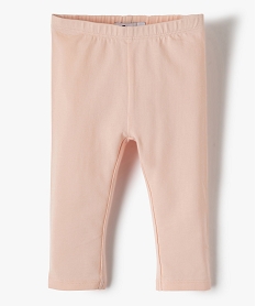 legging long en coton stretch bebe fille rose leggingsB581801_1