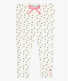 leggings bebe fille en maille cotelee - lulu castagnette multicoloreB582101_1