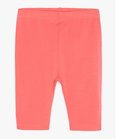 GEMO Legging bébé fille court en coton stretch Rose