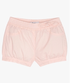 GEMO Short bébé fille bloomer à taille élastiquée Rose